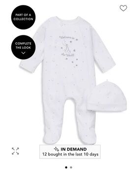 Two Sets - Newborn Little Me Footed Pajamas